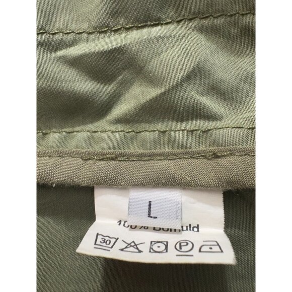 Ganni cargo army style jacket coat size L color olive Green - Picture 7 of 8